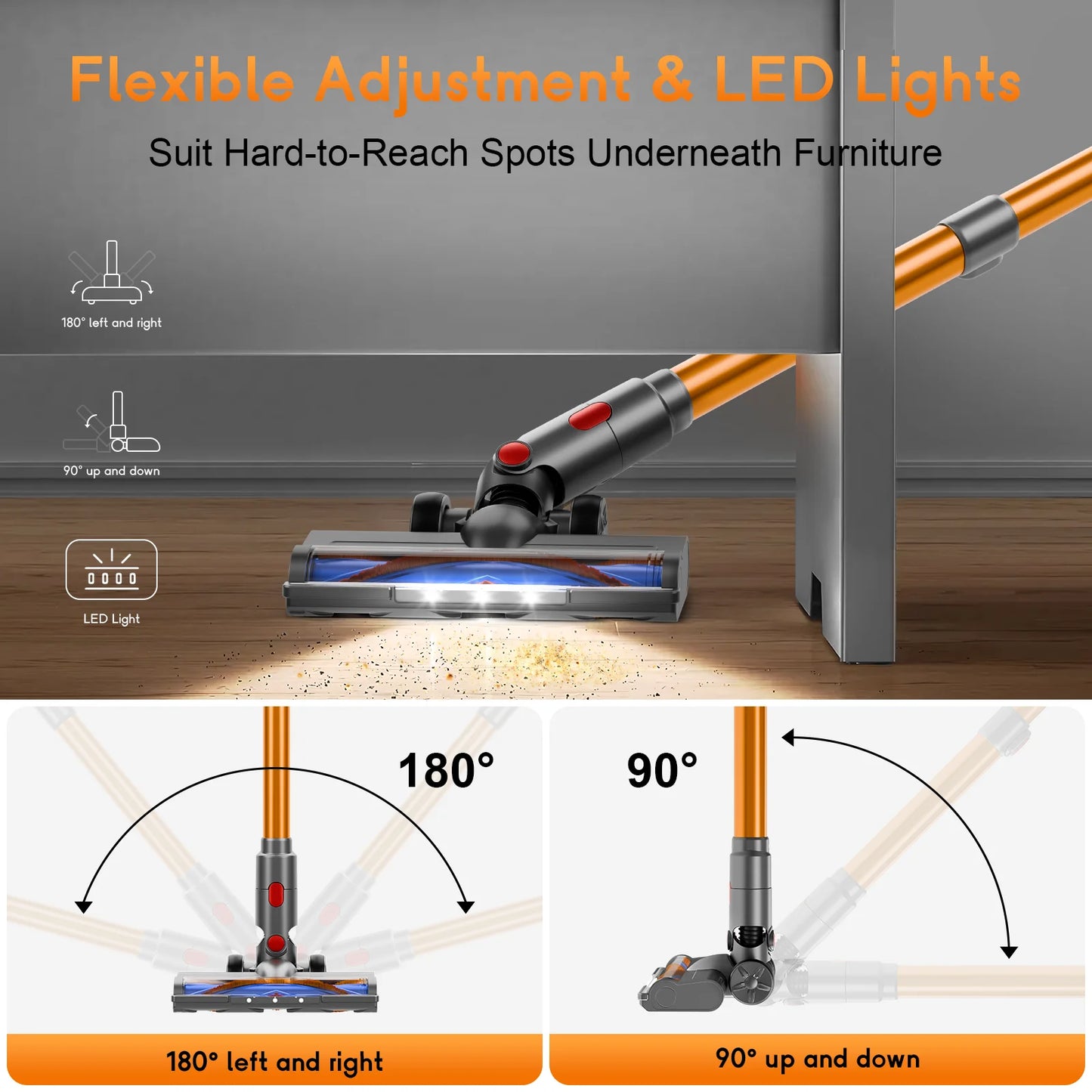 Honki Cordless Vacuum Cleaner Wet And Dry With LED Suction