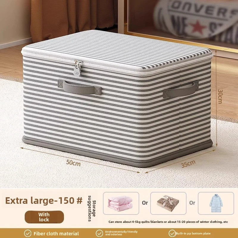 Lockable Foldable Wardrobe Storage Box For Clothes Blankets And Toys