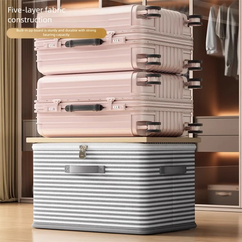 Lockable Foldable Wardrobe Storage Box For Clothes Blankets And Toys